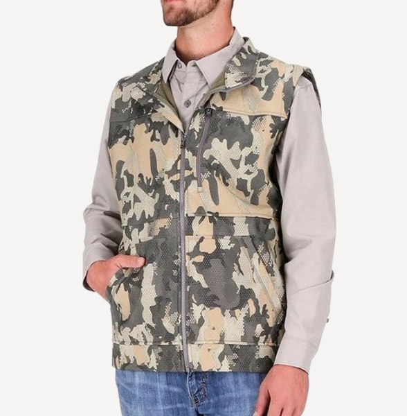 Жилет Simms Rogue Fleece Vest (Мужской; L; Hex Flo Camo Timber)